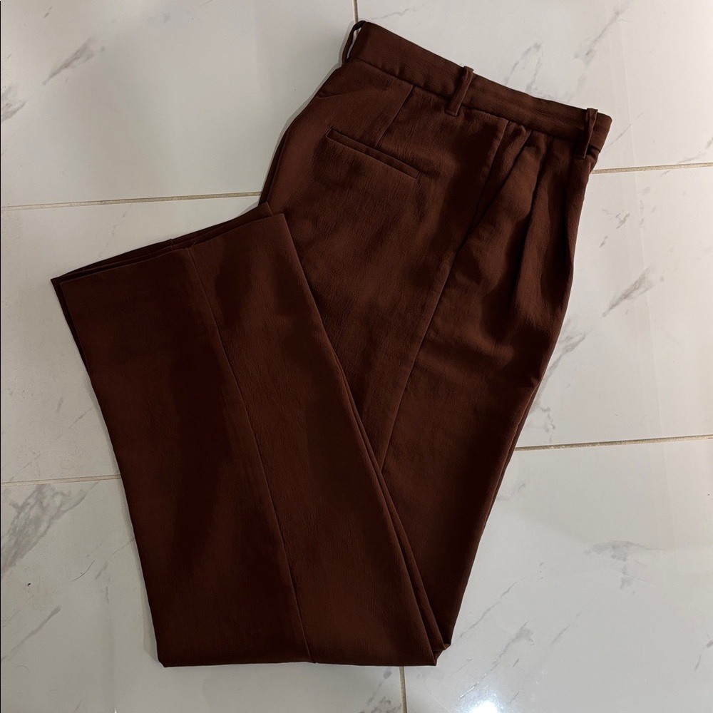 Wilfred Brown High-Waist Tailored Pants